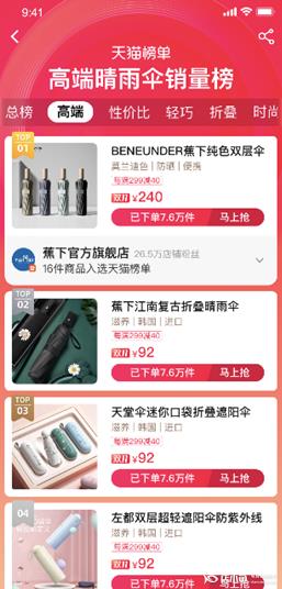 天貓銷量榜是什么?天貓商品如何上銷量榜單?